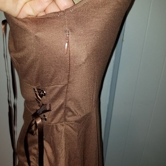 WOMEN'S Steampunk Gothic Victorian Dress, Brown new with original Package - Picture 10 of 16